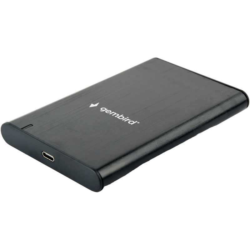 2.5" SATA HDD/SSD 9.5 mm External Case Type-C, Gembird "EE2-U3S-6", aluminum, Black