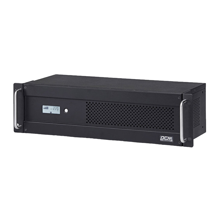 UPS PowerCom INF-500AP RM 500VA/300W, Rack mount, 12Vdc,10A max charge curr., External Battery Only, 2*Schuko+4*IEC Sockets