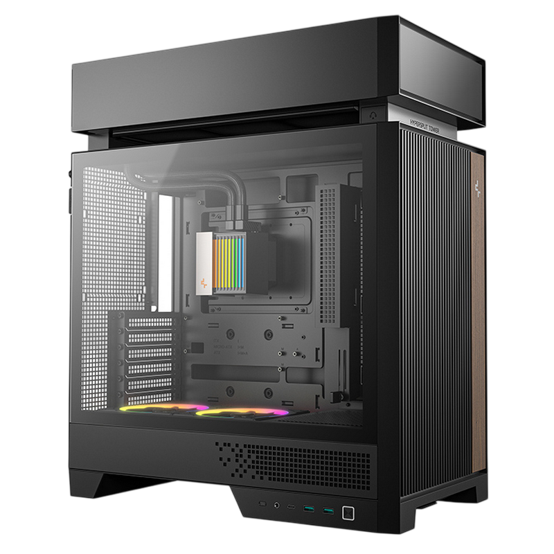 Case ATX Deepcool CL6600, w/o PSU, AIO 360mm, 2x120mmARGB, USB-C, USB3.0, Front Mesh, TG, Dust Filter, 2x2.5', 2x3.5", Black