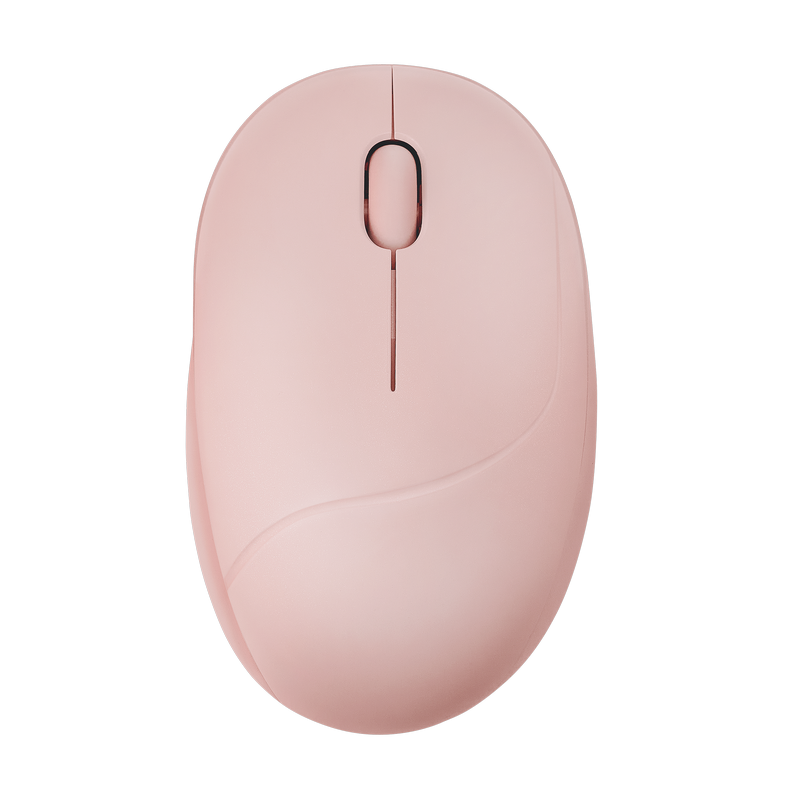 Wireless Mouse Asus Fragrance MD101, 1200-2400 dpi, 3 buttons, Ambidextrous, 66g, 1xAA, 2.4Ghz+BT, Pink
