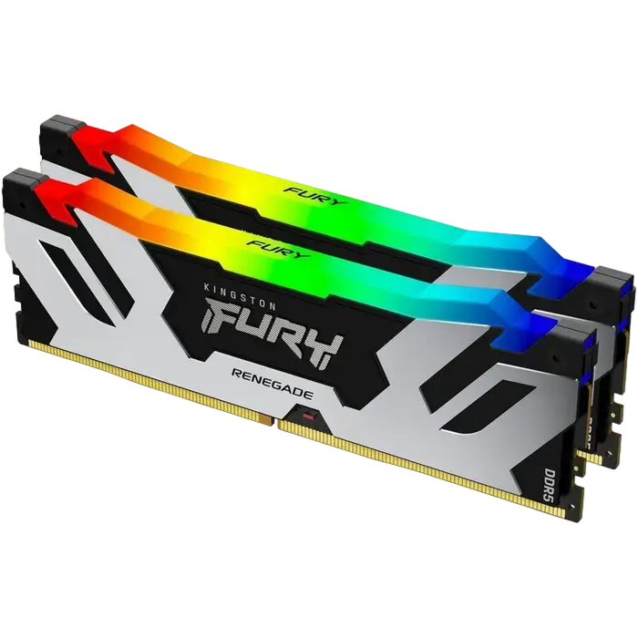 .48GB DDR5-8000MHz Kingston FURY Renegade RGB (Kit of 2x24GB) (KF580C38RSAK2-48), CL38-48-48, 1.4V, Black/Silver