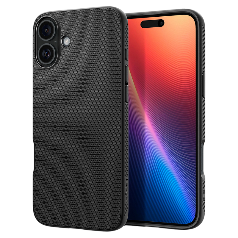 Spigen iPhone 16 Plus, Liquid Air, Matte Black