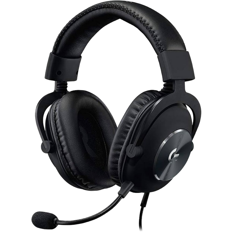 Gaming Headset Logitech G Pro X, 50mm driver, 20-20kHz, 35 Ohm, 91.7dB, 320g, In-Line Controls, Det. Mic, BLUE VO!CE, DAC, 2m+1.2m, 3.5mm+USB, Black