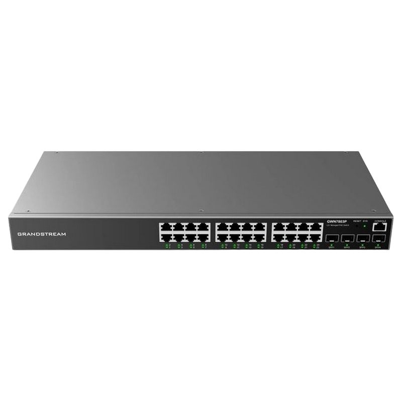24-port 10/100/1000Mbps Managed Switch Grandstream "GWN7803", 4xSFP expansion slot