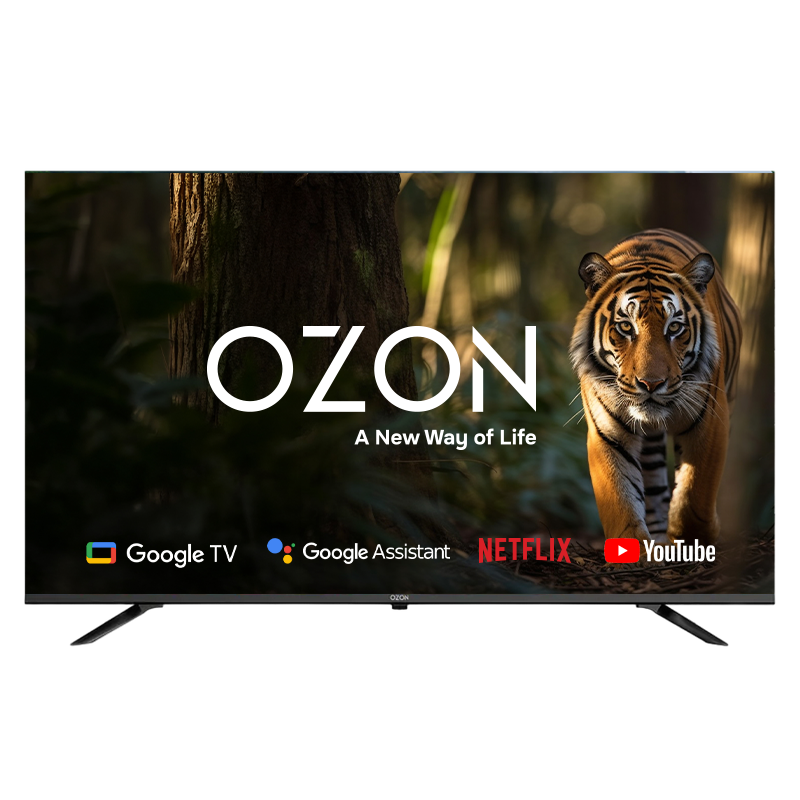65" LED SMART TV OZON U65Z8000R, 4K HDR, Google TV, Black