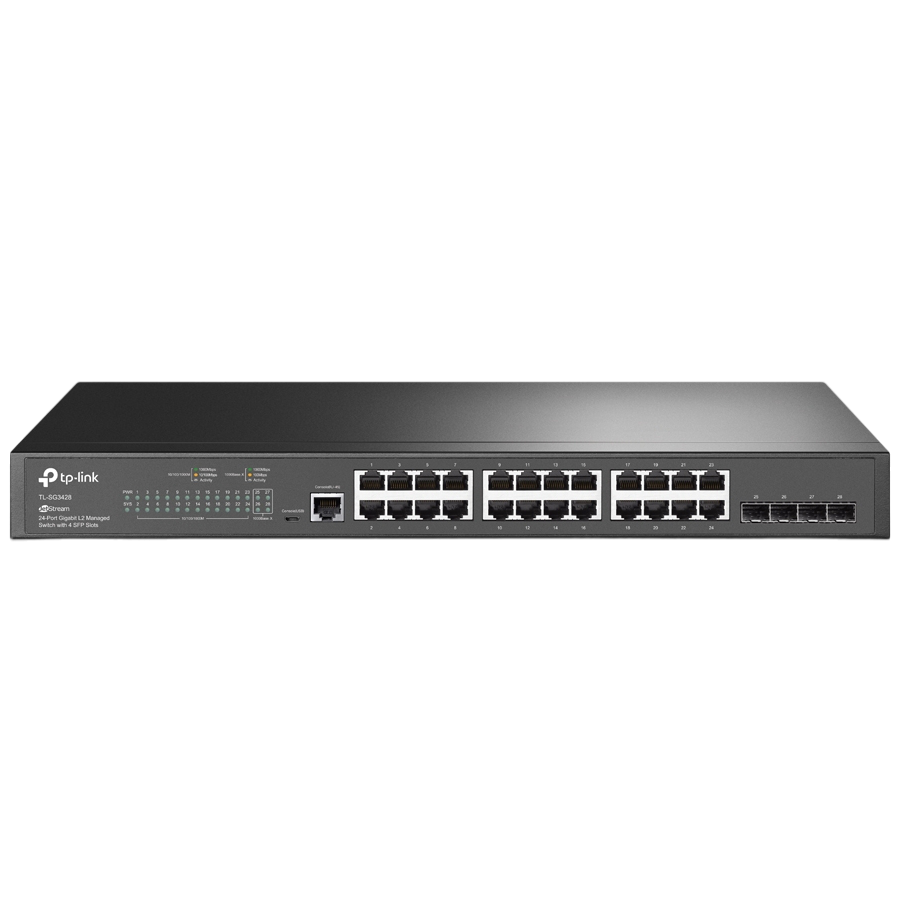 24-port 10/100/1000Mbps Switch TP-LINK "SG3428",4xSFP expansion slot
