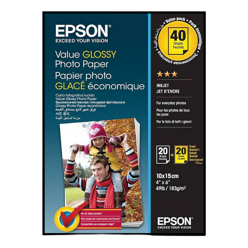 EPSON Value Glossy Photo Paper 10x15cm BOGOF