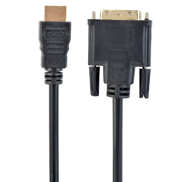 Cable HDMI to DVI 4.5m Cablexpert, male-male, GOLD, 18+1pin single-link, CC-HDMI-DVI-15