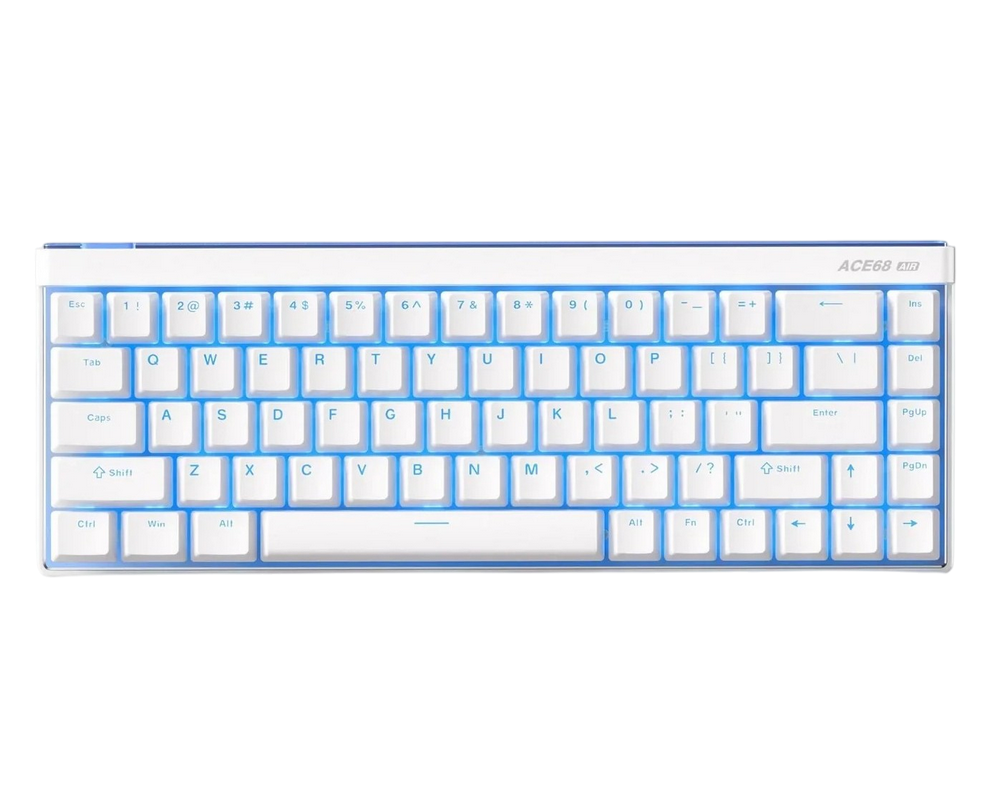 Gaming Keyboard MCHOSE Ace 68 Air E-Sport Hall Effect Magnetic SW, Mechanical, 65% Layout, Mount Tai Magnetic SW, RGB, USB, EN, White