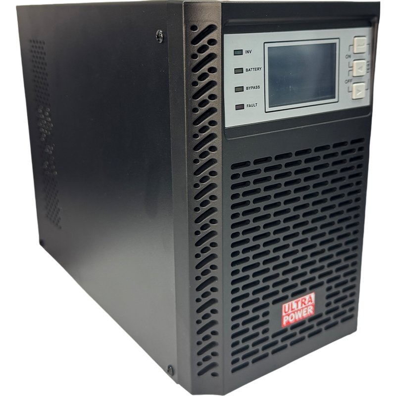 UPS Online Ultra Power PT-1KS 1000VA/1000W, Tower, LCD display, RS-232, USB, SNMP Slot, 2*Schuko sockets, metal case