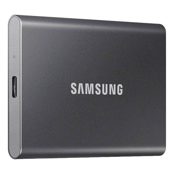 2.0TB Samsung Portable SSD T7 Titan Gray, USB-C 3.1 (85x57x8mm, 58g, R/W:1050/1000MB/s)