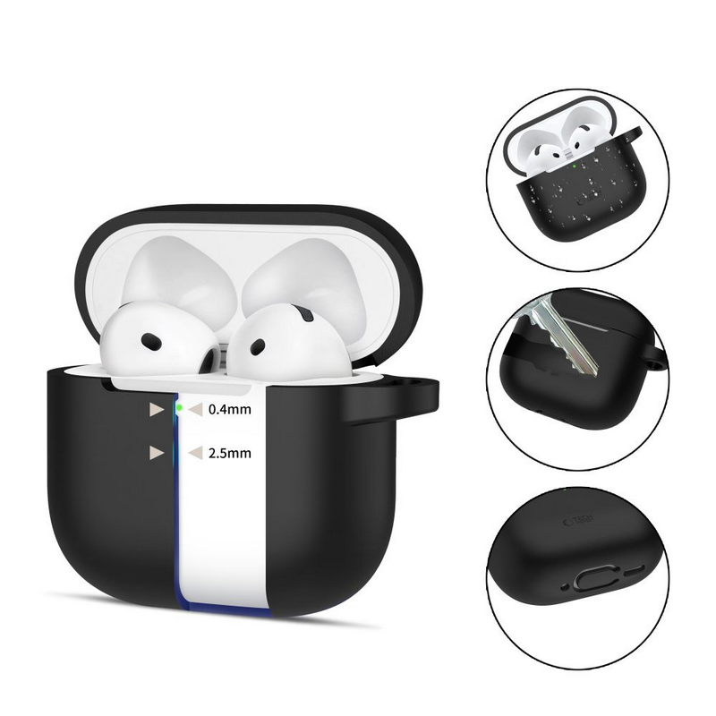 Tech-Protect Silicone Hook Apple Airpods 4, Black