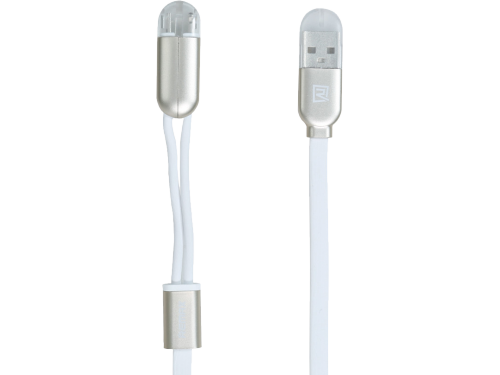 Remax Binary Lightning+Micro cable White