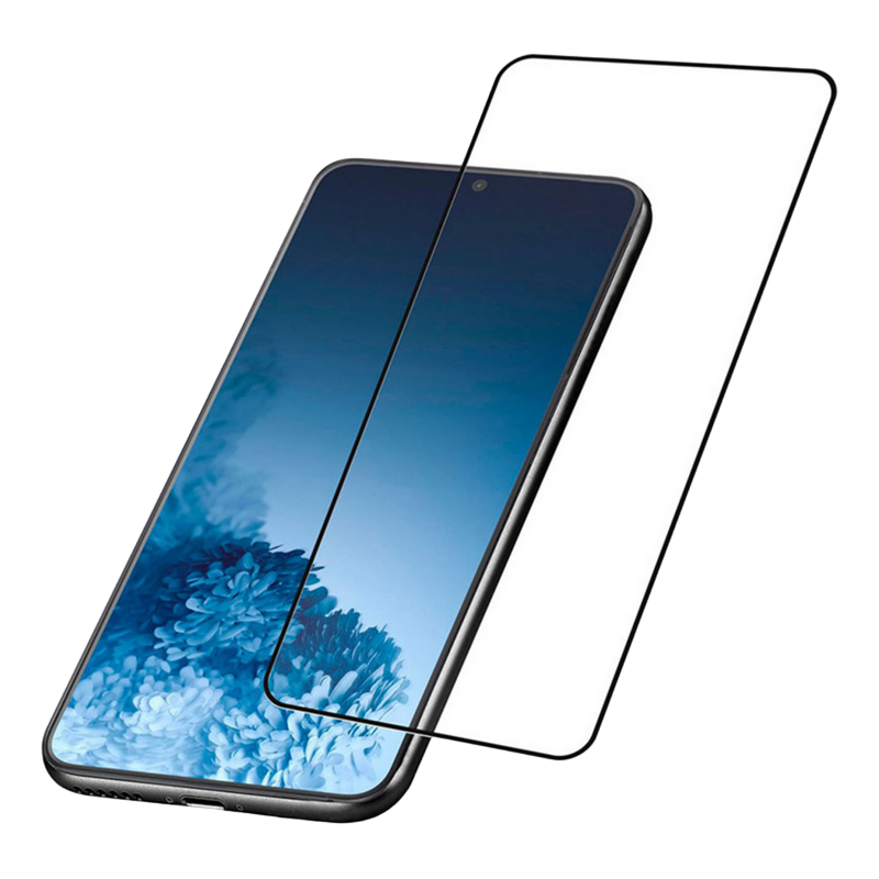 Cellular Tempered Glass Capsule for Sam. Gal. S21 Black