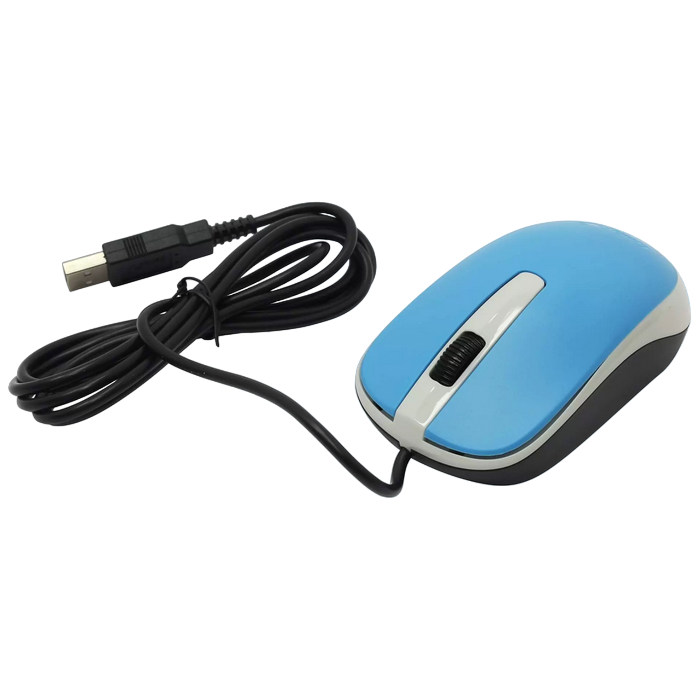 Mouse Genius DX-120, 1200 dpi, 3 buttons, Ambidextrous, 85g, 1.5m, USB, Blue