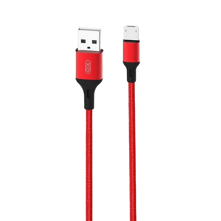 Micro-USB Cable XO, Braided NB143, 2M Red