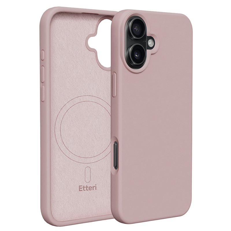 Etteri Apple iPhone 16, Silicone Mag case, Light Pink