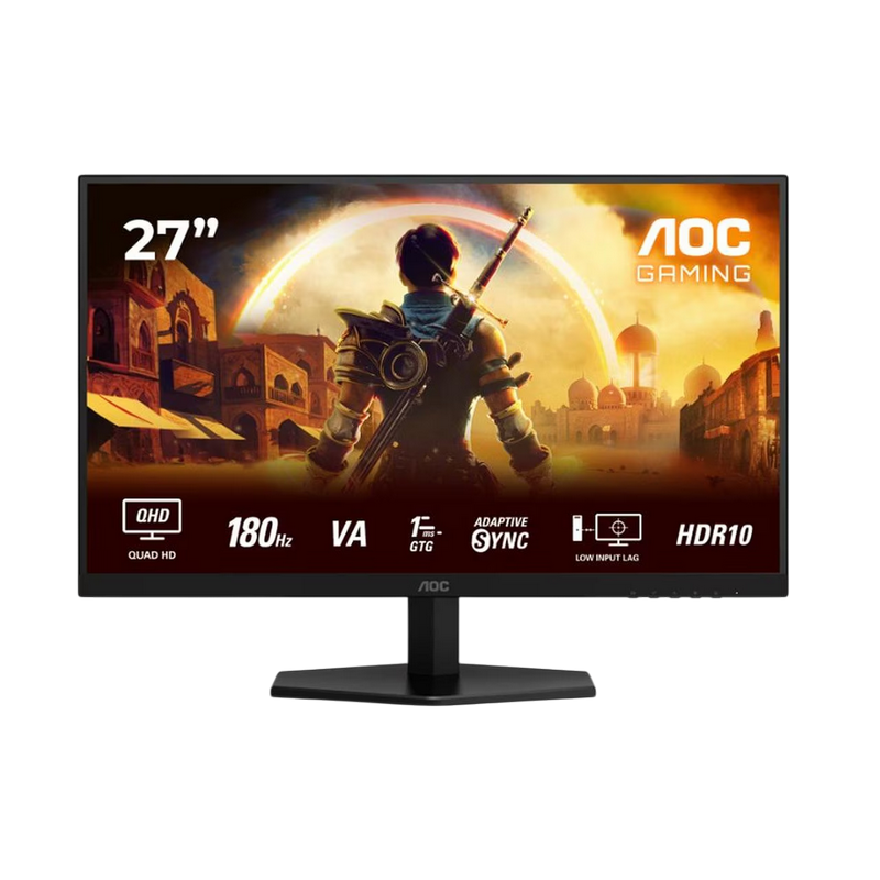 27" AOC Q27G42XNE, Black, VA, 2560x1440, 180Hz, AdaptiveSync, 0.5msMPRT, 450cd, HDR10, HDMI+DP