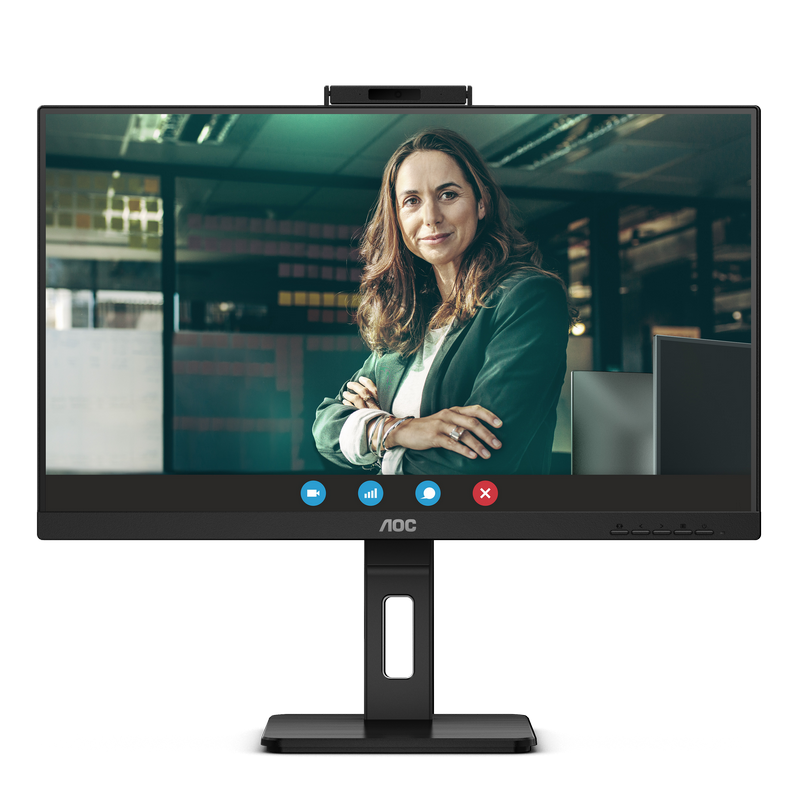 23.8" AOC 24P3QW, Black,IPS,1920x1080,75Hz,AdaptiveSync,5ms,250cd,D-Sub+HDMI+DP+USB,WebCAM,Spkrs,Pivot