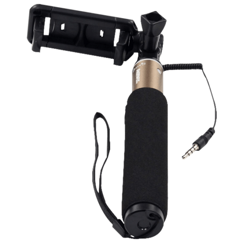 Remax Selfie stick P5, wired Gold