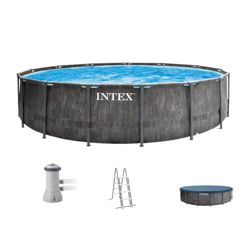 Intex 26742 Piscina Сadru Metal PREMIUM GREYWOOD 457*122cm