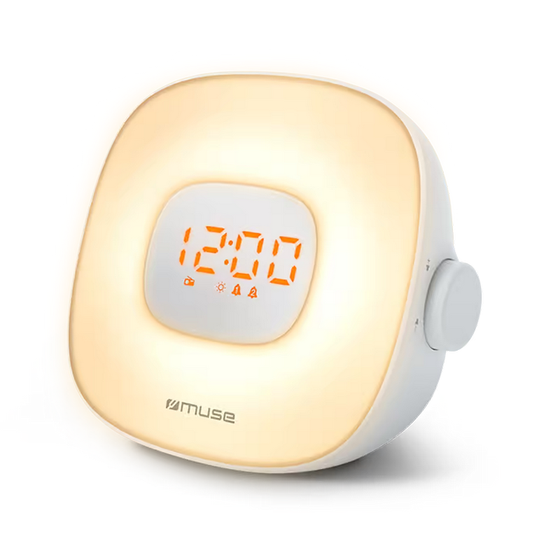 MUSE ML-198 CR, Tuner FM, Light Clock Radio With Sounds of Nature