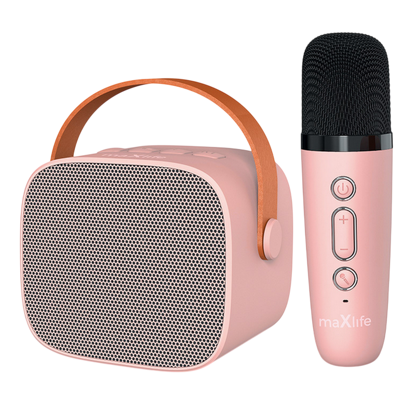 Microphone Karaoke cu Boxa BT Maxlife MXKS-100, Pink
