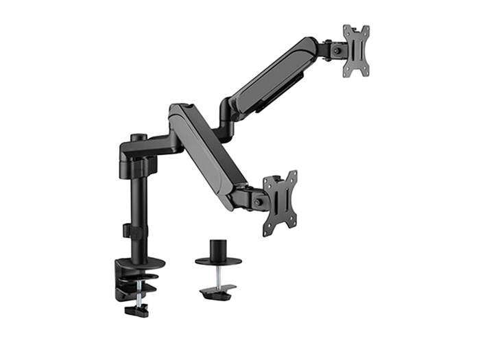 Table/desk 2-display mounting "MA-DA2P-01" Gembird (rotate,tilt,swivel),17”-32”,up to 9 kg,VESA:75x75,100x100