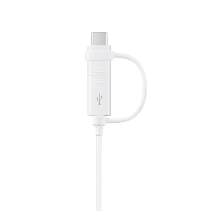 2in1 Cable Samsung, Type-C+Micro-USB, White