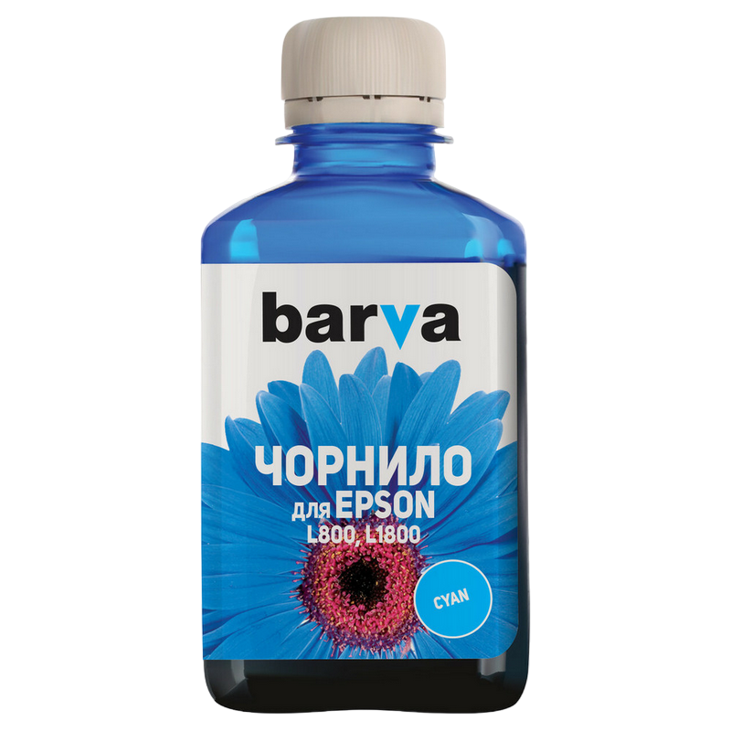 Ink Barva for Epson L800/810/850/1800 (T6732) cyan 180 gr compatible