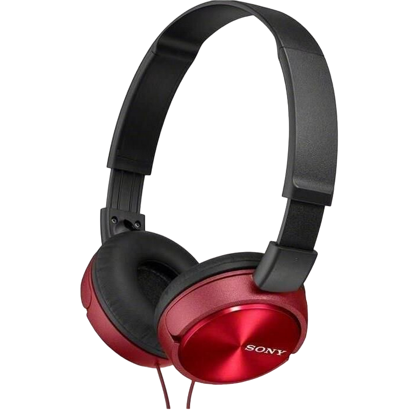 Headphones SONY MDR-ZX310APR, Mic on cable, 4pin 3.5mm jack L-shaped, Cable: 1.2m, Red