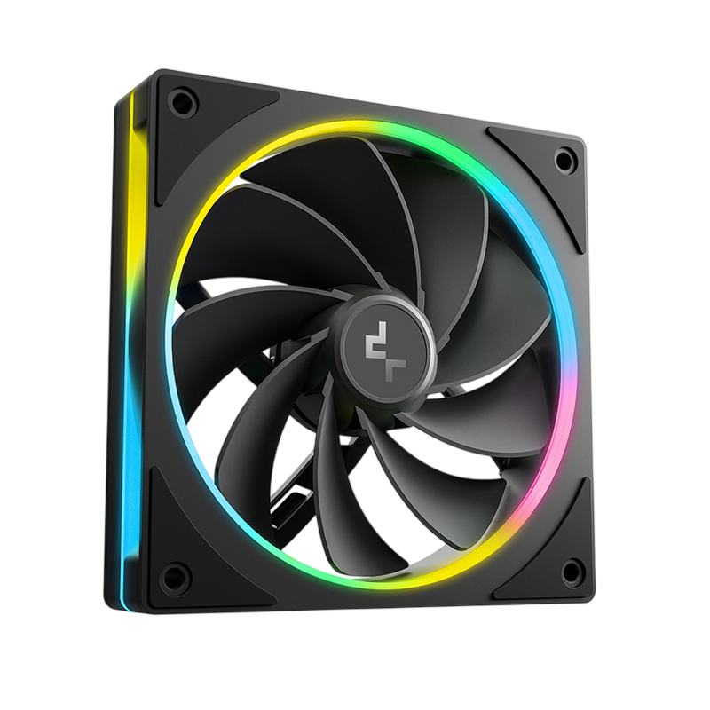 PC Case Fan Deepcool FL12R SE, 120x120x25mm, ≤25.79 dB, 41.14CFM, 400-1500RPM, PWM, ARGB, 4-Pin Fan & 3-pin ARGB, 5V, Hydro Bearing, Black