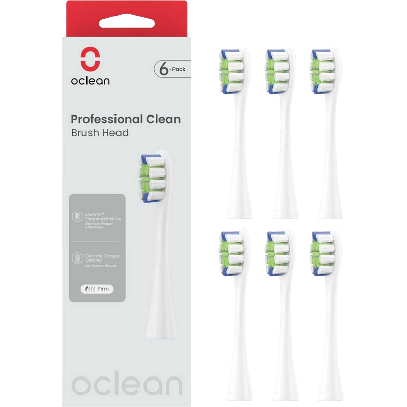 Plaque Control Brush Head Oclean PP1C1 W06 6-pk, White