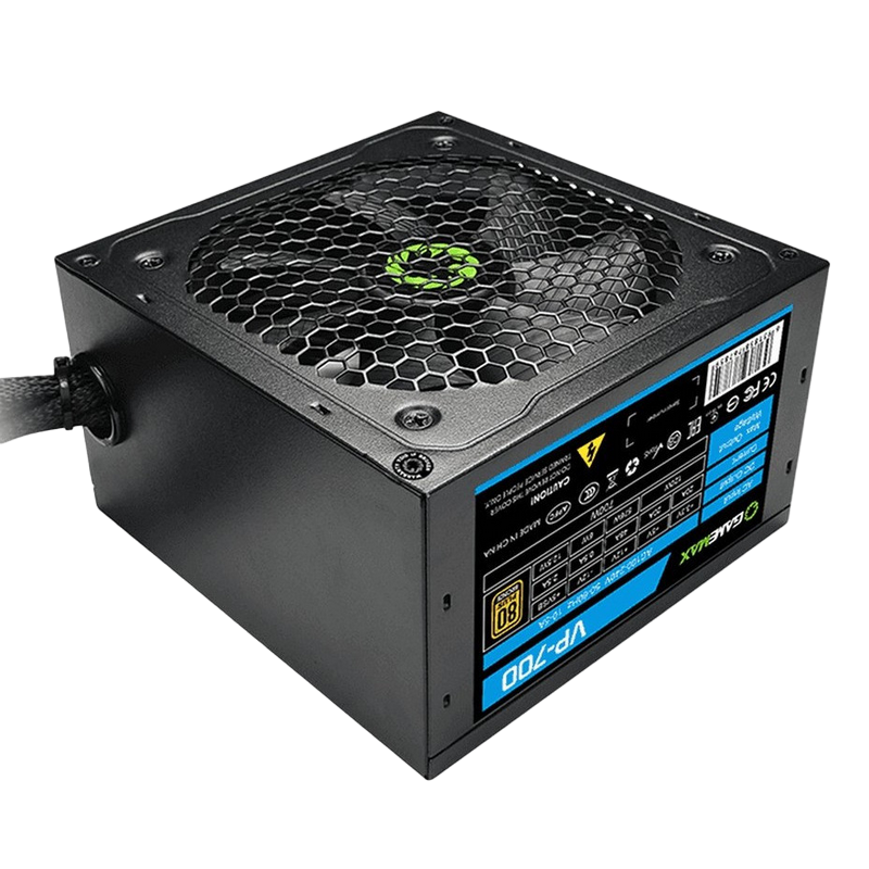 Power Supply ATX 700W GAMEMAX VP-700, 80+ Bronze, 120mm, Active PFC, Fanless mode, Black