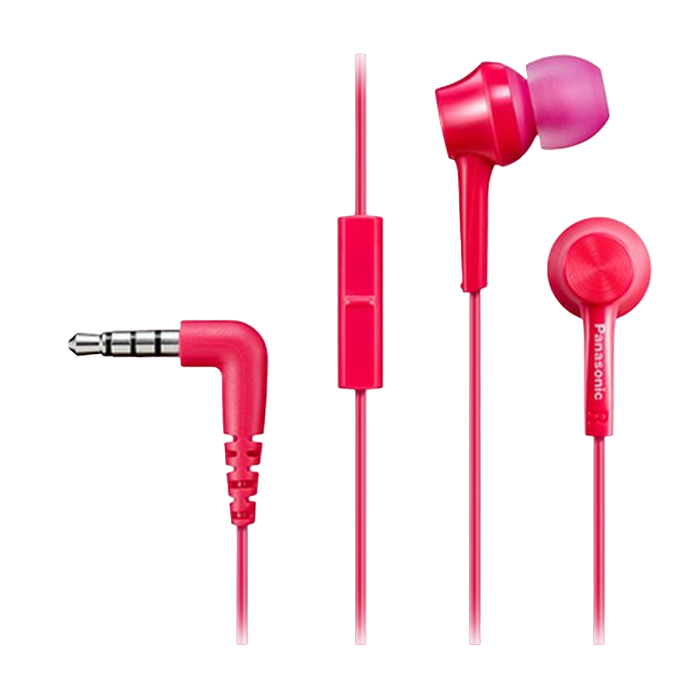 Earphones Panasonic RP-TCM115GCP Pink, Mic, 4pin 1*mini-jack 3.5mm