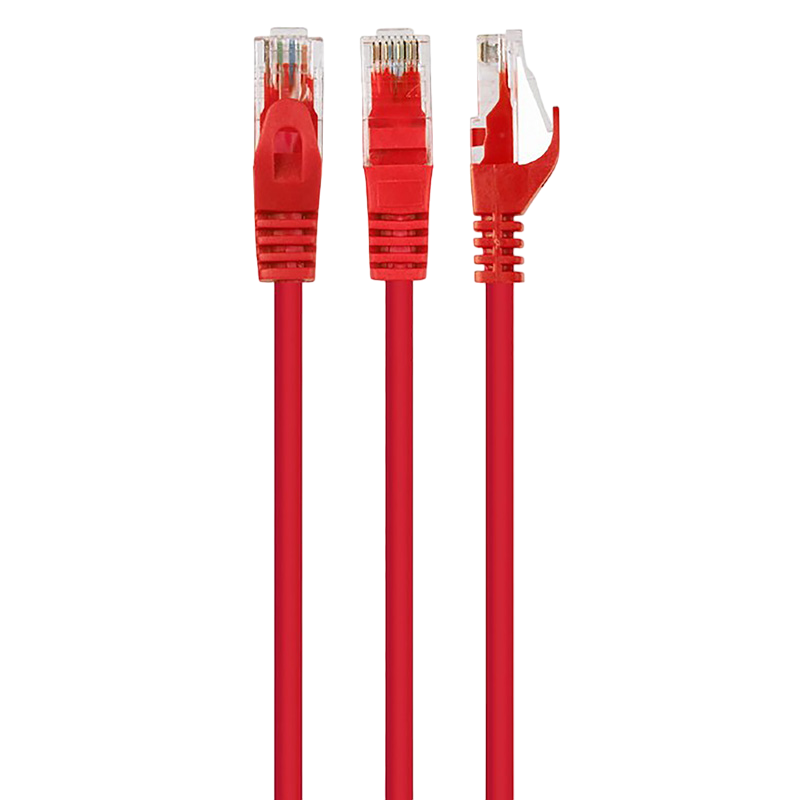 Patch Cord Cat.6U 3m, Red, PP6U-3M/R, Cablexpert, Stranded Unshielded