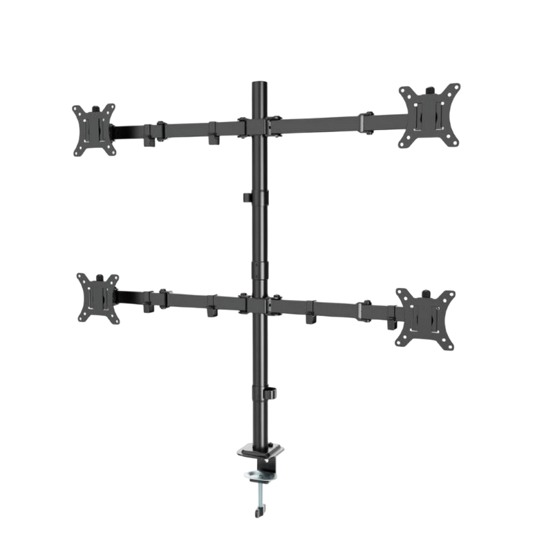 Table/desk 4-display mounting "MA-D4-01" Gembird (rotate,tilt,swivel), 13”-32”, up to 7 kg, VESA:75x75,100x100