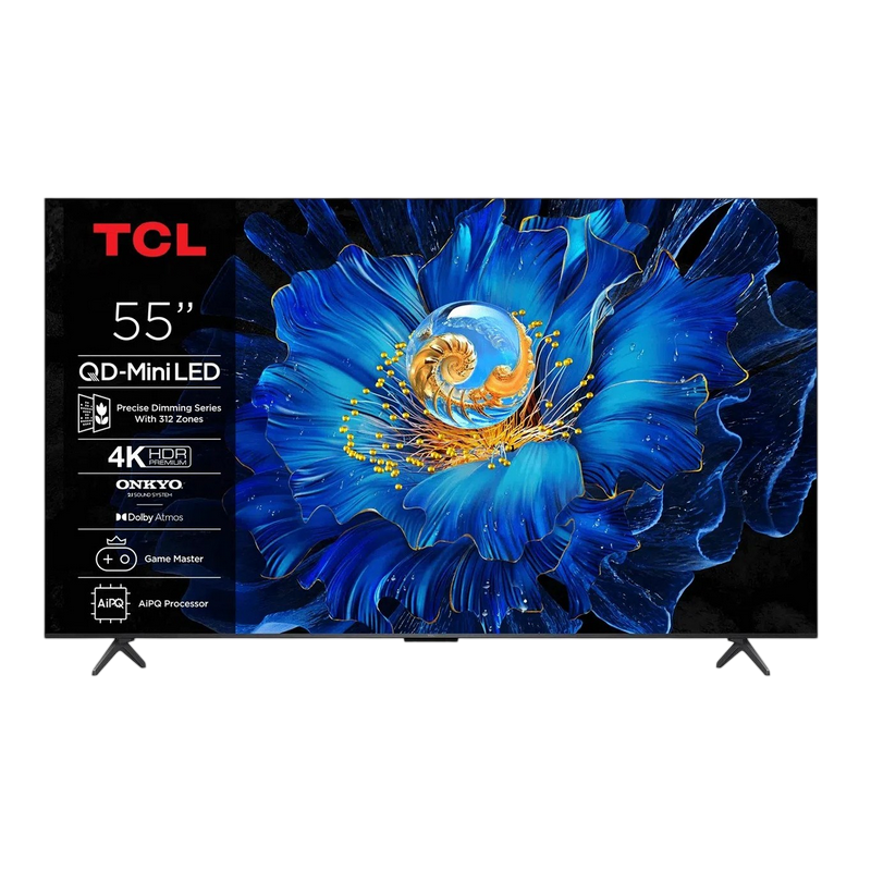 55" LED SMART TV TCL 55C61KS, Quantum Dot MiniLED, 4K UHD, Google TV, Black