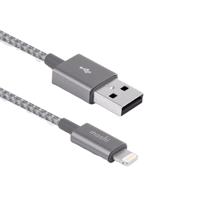 Moshi iPhone Lightning USB Cable, Integra Gray