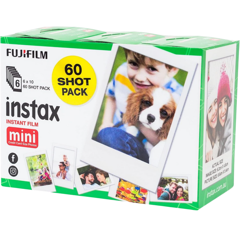 Fujifilm Instax Mini Instant Film Multi-Pack (60 shots) White
