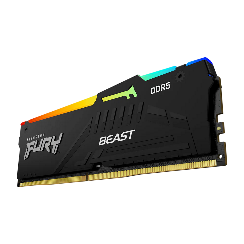 ..8GB DDR5-6000MHz Kingston FURY Beast RGB (KF560C30BBEA-8), CL30-36-36, 1.4V, AMD EXPO 1.0/Intel XMP 3.0, Black