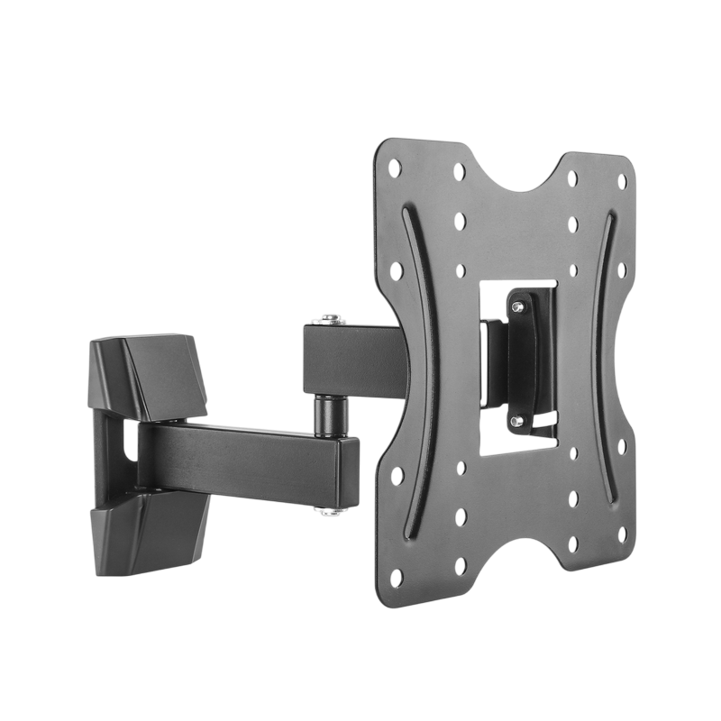 Wall Mount Gembird "WM-42ST-01" Black 23"-42", max.20kg, VESA mm: up 200 x 200, Wall distance: 56 ~ 300mm, +3° ~ -10°, +90° ~ -90°