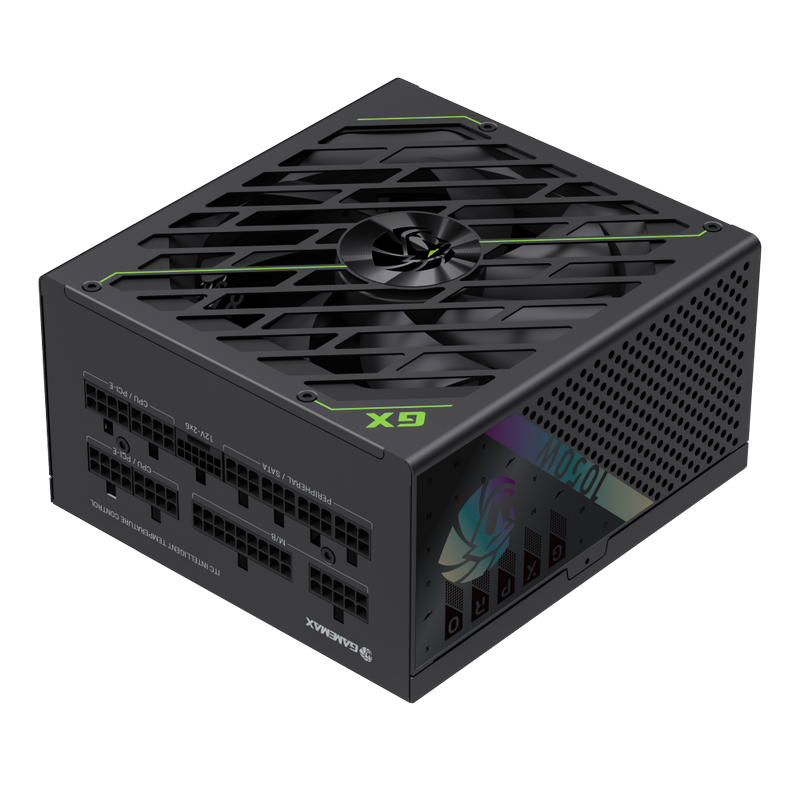 Power Supply ATX 1050W GAMEMAX GX-1050G PRO, 80+ Gold, 135mm, Active PFC, LLC+DC/DC, ATX 3.1, PCIe5.1, Full Modular, Black