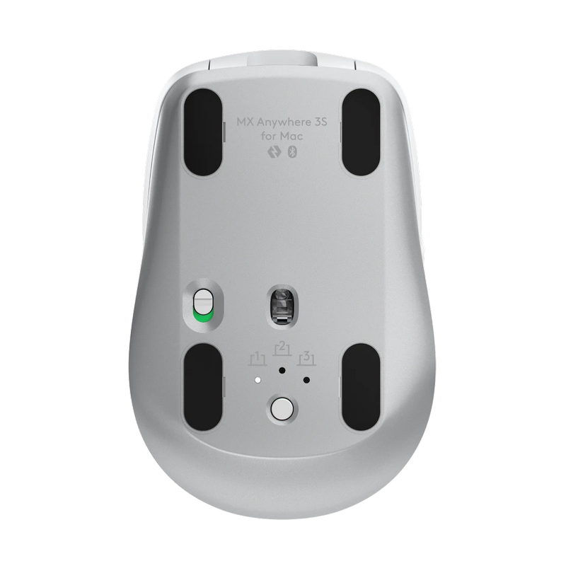 Wireless Mouse Logitech MX Anywhere 3S for Mac, 200-8000 dpi, 6 buttons, Ambidextrous, 99g, 500mAh, Bluetooth, Pale Gray