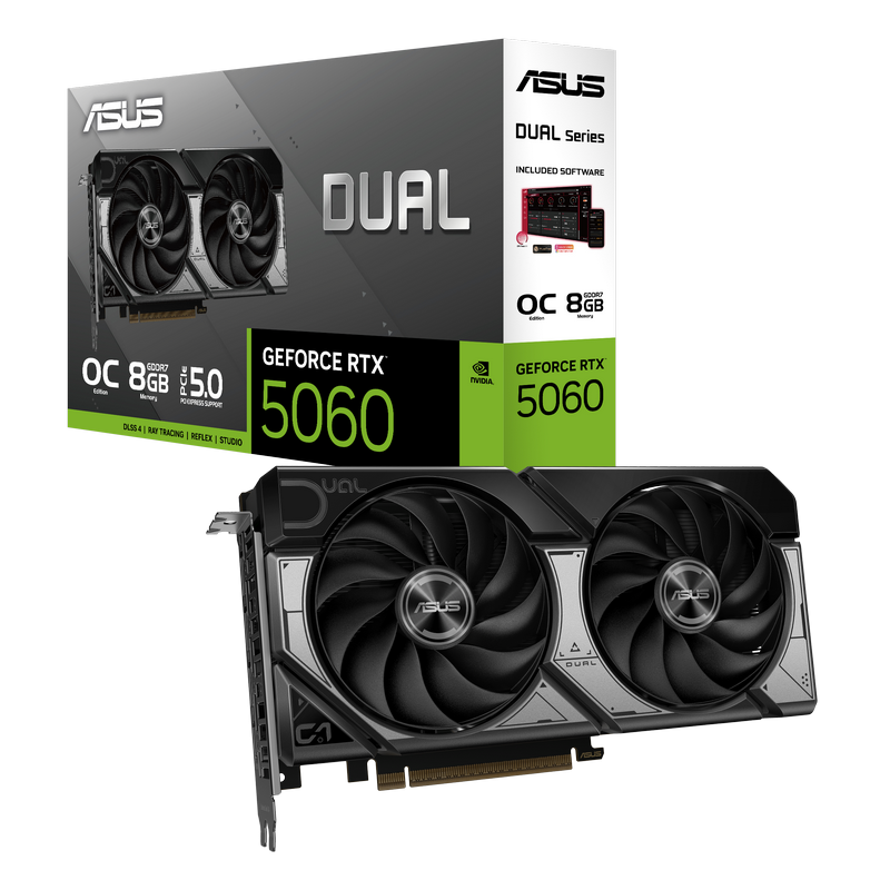 VGA ASUS RTX5060 8GB GDDR7 Dual OC (DUAL-RTX5060-O8G)