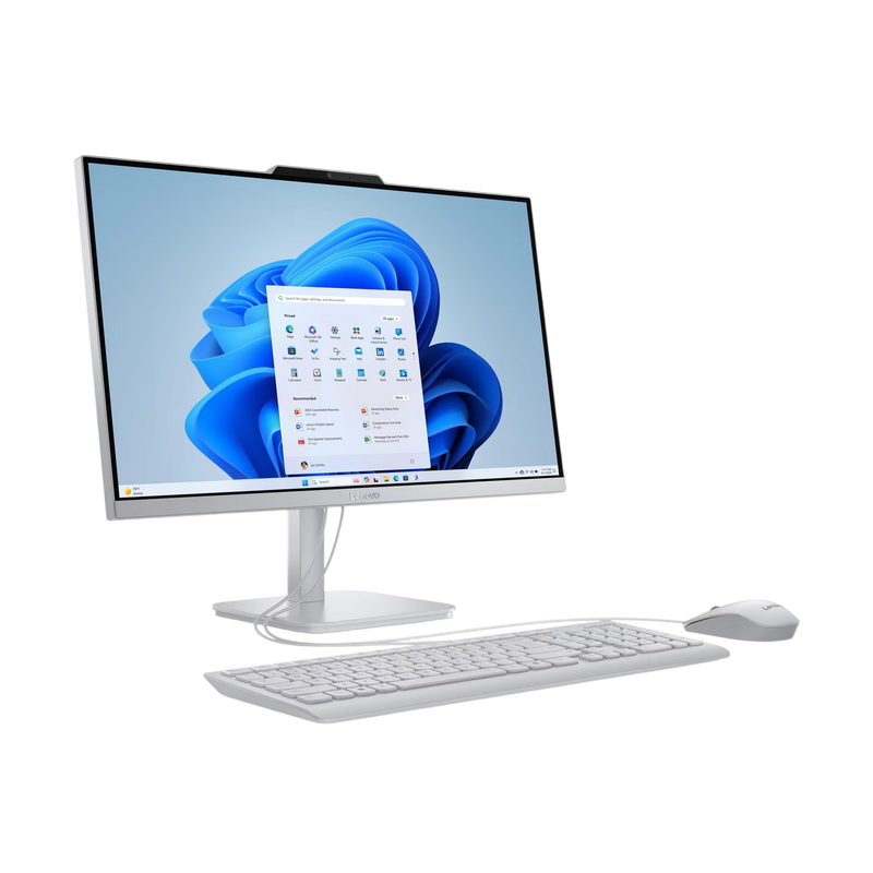 Lenovo AIO A100 Cloud Grey (23,8" FHD IPS Intel N100 0.7-3.4GHz, 8GB, 256GB, wireless KB&MS, No OS)