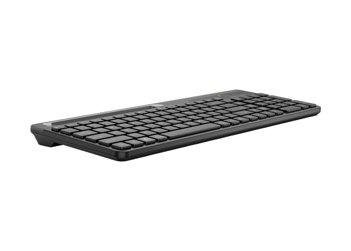 Keyboard A4Tech FK25, 12 Fn keys, Ultra Slim, Smartphone Cradle, Laser Inscribed Keys, Chocolate Keycaps, 1.5m, USB, EN/RU/RO, Black