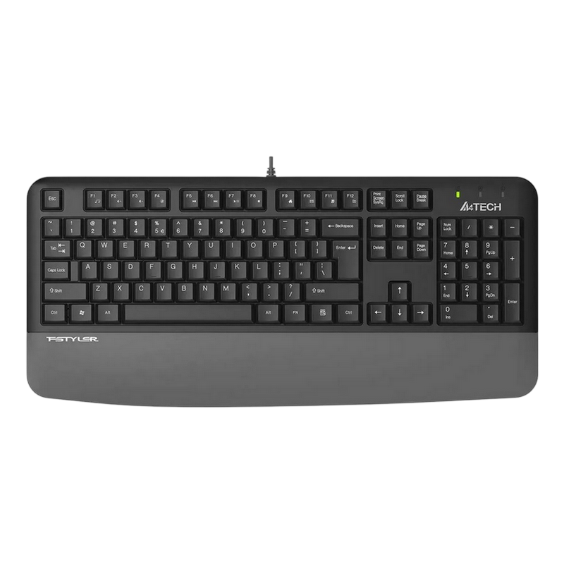 Keyboard A4Tech FK20, Fstyler FN Multimedia Wired Keyboard( US+RU+RO ), Gray