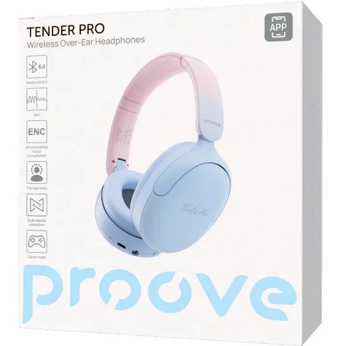 Casti Wireless Over-Ear Proove Tender Pro (APP), Blue