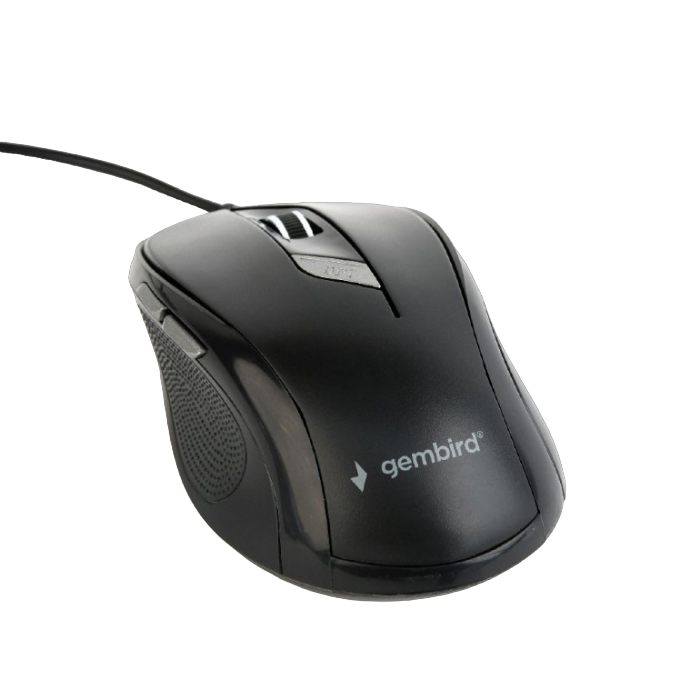 Mouse Gembird MUS-6B-01, Optical, 800-1600 dpi, 6 buttons, Ambidextrous, Black, USB